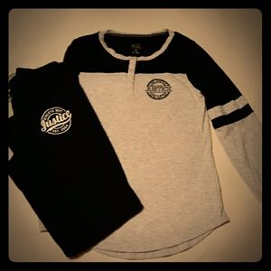 Girls size 8 Justice joggers and long sleeve shirt